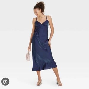 NWOT Wild Fable Blue Iridescent Maxi Dress